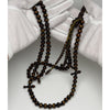Tasbih Tijani en Yusr Khor 10 mm – Corail Doré, Ficelle Jaune et Noire | Kourous Artisanal
