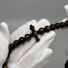 Tasbih Tijani en Yusr Khor 10 mm – Corail Doré, Ficelle Noire | Kourous Artisanal