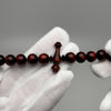 Tasbih Tijani en Yusr Khor 10 mm – Corail Rouge, Ficelle Rouge | Kourous Artisanal