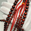 Tasbih Tijani en Yusr Khor 10 mm – Corail Rouge, Ficelle Rouge | Kourous Artisanal