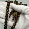 Tasbih Tijani en Yusr Khor 10 mm – Corail Doré, Ficelle Jaune et Noire | Kourous Artisanal